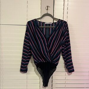 Astr Multicolor Striped Bodysuit